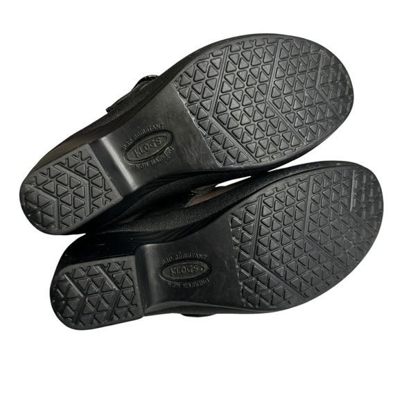 Klogs Leather mules clogs embroidered scroll floral boho slip resistant shoes 6 - Picture 11 of 11